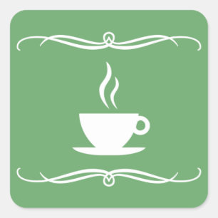 Pegatina Cuadrada café moho