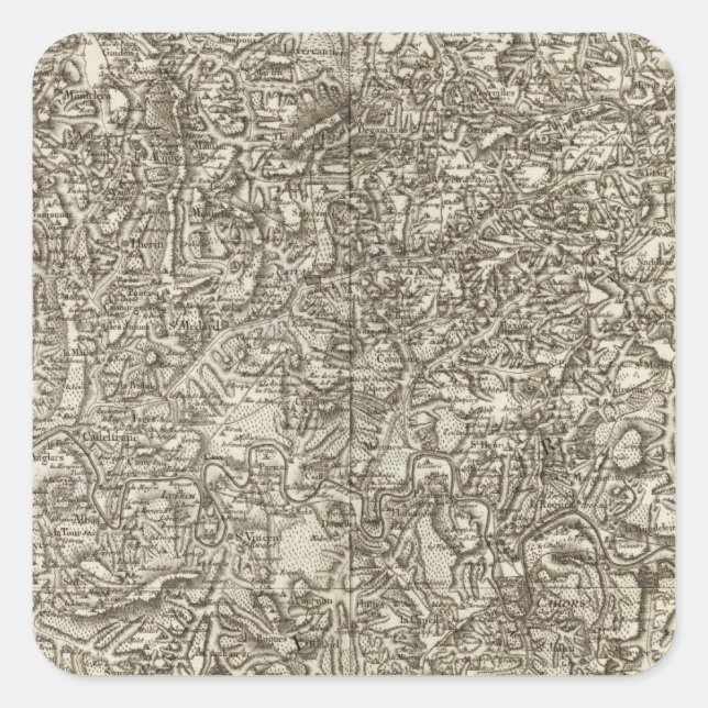 Pegatina Cuadrada Cahors (Anverso)