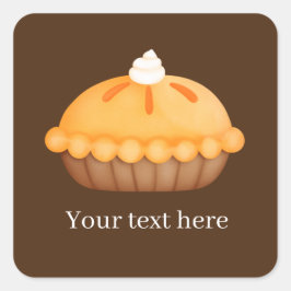 Pegatina Cuadrada Caída Cortarta de calabaza estacional agregar text