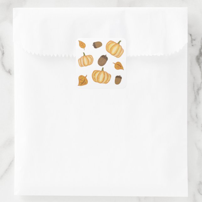 Pegatina Cuadrada Caída / Temporada Otoño (Bolso)