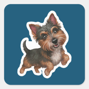 Pegatina Cuadrada Cairn Terrier