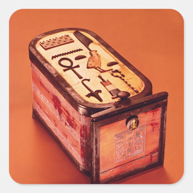 Pegatina Cuadrada caja Cartouche-formada (Anverso)