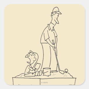 Pegatina Cuadrada Caja de arena