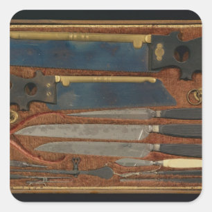 Pegatina Cuadrada Caja de instrumentos anatómicos