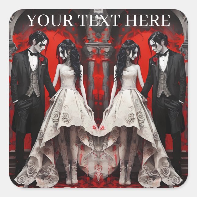 Pegatina Cuadrada caja para vino (Anverso)