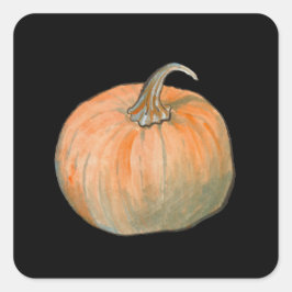 Pegatina Cuadrada Calabaza acuática