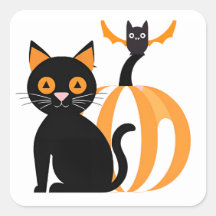 Calabaza de gato negro y bata adorables de Hallowe