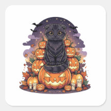 Calabaza King Fold - Halloween de gato frío escocé