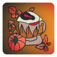 Calabaza y vibraciones de ojos confeccionados a la