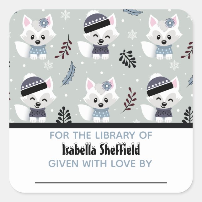 Pegatina Cuadrada Calabazas de invierno (Anverso)