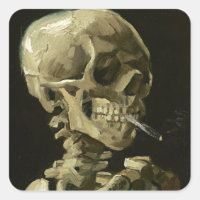 Calavera con cigarrillo de Van Gogh