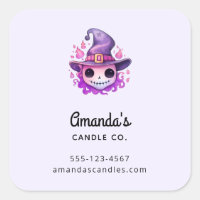 Calavera en un sombrero de bruja Negocio caprichos