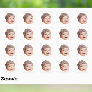 Pegatina Cuadrada Calcomanías de cara personalizadas con foto de car