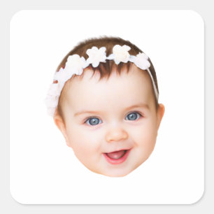 Pegatina Cuadrada Calcomanías de fotos personalizadas Cartulina, rel