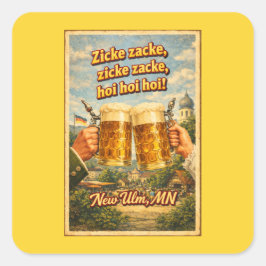 Pegatina Cuadrada Calcomanías de Oktoberfest de cerveza alemana de N