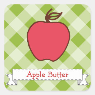 Pegatina Cuadrada Calcomanías personalizadas de manzana