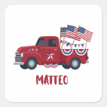 Calcomanías personalizadas para camioneta del 4 de