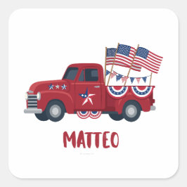 Pegatina Cuadrada Calcomanías personalizadas para camioneta del 4 de