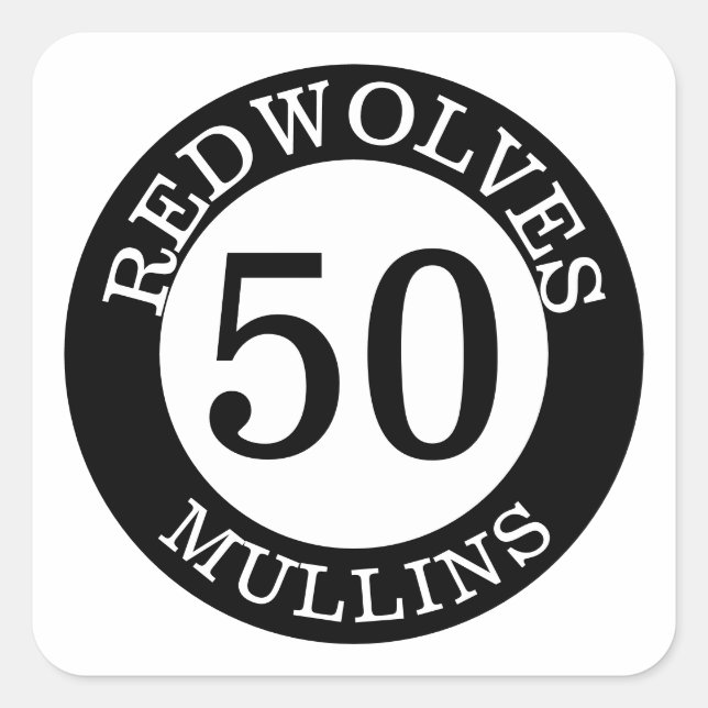 Pegatina Cuadrada Calcomanías Personalizadas para Perilla de Bate de (Anverso)