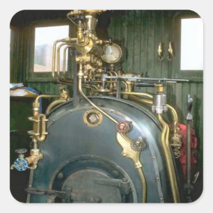 Pegatina Cuadrada Caldera del vintage