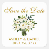 Calendario de invitados | Guardar la Floral blanca