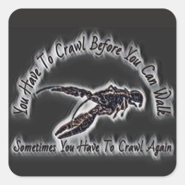 Pegatina Cuadrada Caleta de plástico dura