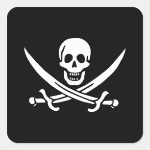 Pegatina Cuadrada Calico Jack