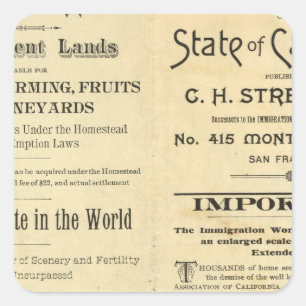 Pegatina Cuadrada California 2