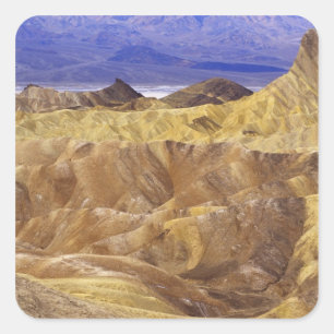 Pegatina Cuadrada California: Parque Nacional Death Valley, vista de