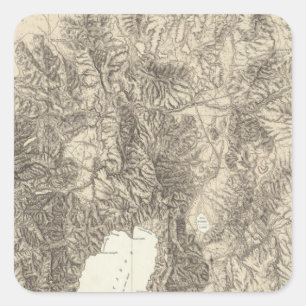 Pegatina Cuadrada California y Nevada