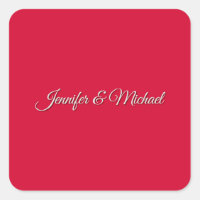 Caligrafía Chic Elegante Rojo Cereza Personalizado