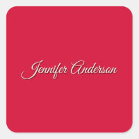 Caligrafía de moda Elegante Rojo cereza personaliz