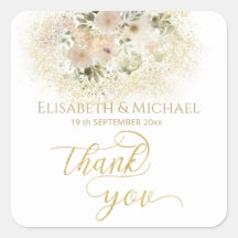 Caligrafía dorada floral rosa suave