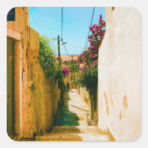 Pegatina Cuadrada Calle de Dubrovnik - Croacia