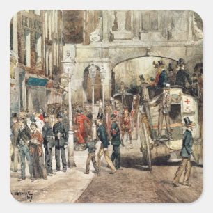 Pegatina Cuadrada Calle de Londres, 1869