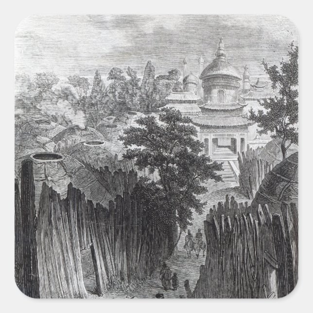 Pegatina Cuadrada Calle de Urga (Anverso)