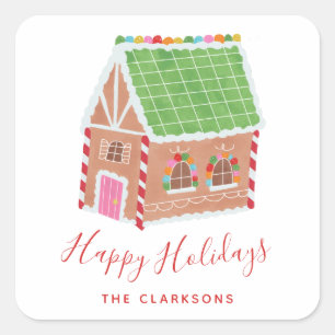 Pegatina Cuadrada Calle del pan de jengibre