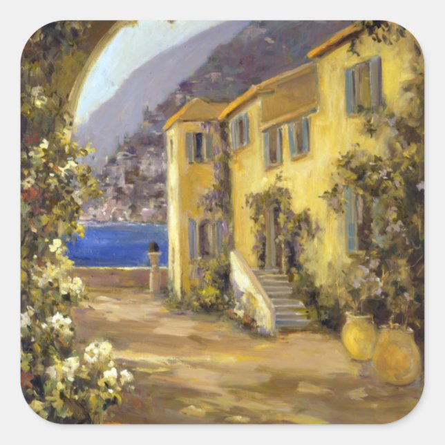 Pegatina Cuadrada Calle latina I (Anverso)