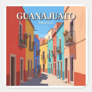 Pegatina Cuadrada Callejón de los Suspiros Guanajuato México
