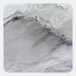 Pegatina Cuadrada Calles del hielo marino y de la nube en el mar de