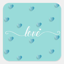 Calligrafía de amor corazón cian