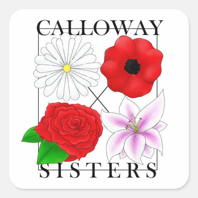 Pegatina Cuadrada Calloway Sisters (Anverso)
