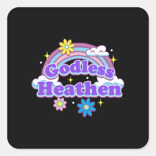 Pegatina Cuadrada Calor sin Dios 1