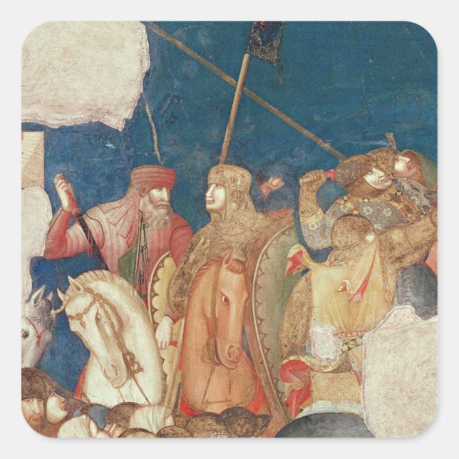 Pegatina Cuadrada Calvario (Anverso)