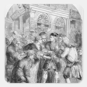 Pegatina Cuadrada Cambie el callejón