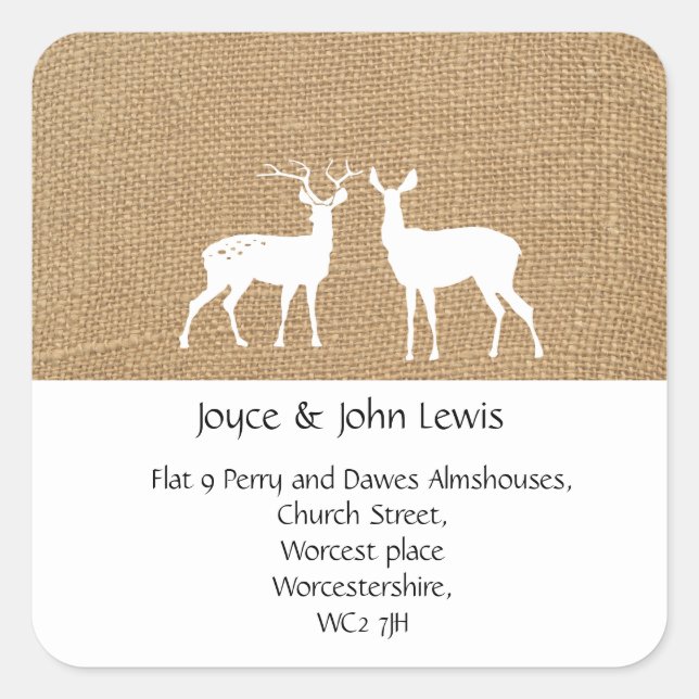 Pegatina Cuadrada Cambio de Pegatinas de direcciones (Anverso)