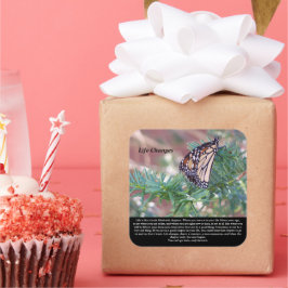 Pegatina Cuadrada Cambios en la vida de los regalos inspiradores
