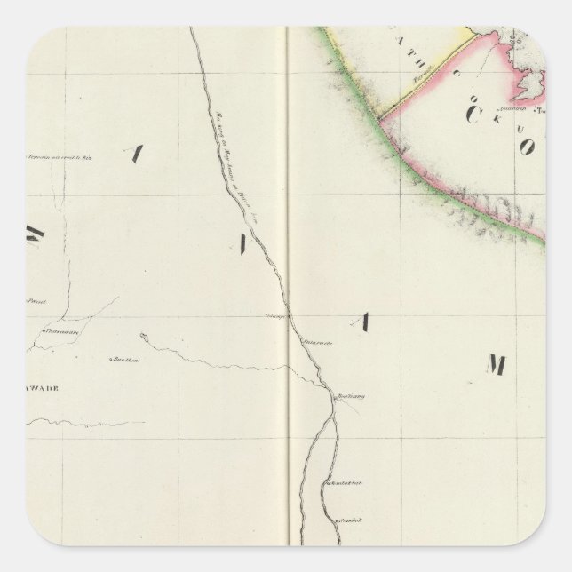 Pegatina Cuadrada Camboya 105 (Anverso)