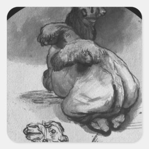 Pegatina Cuadrada Camellos