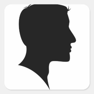 Pegatina Cuadrada Cameo Silhouette Man